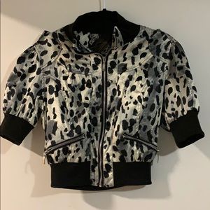 Cheetah print crop jacket